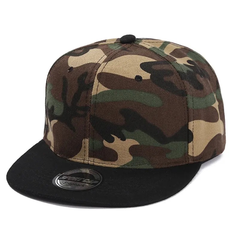 Персонализирано лого масивна цветна шапка Camo Light Plate по протежение на бейзболна шапка мъже и жени летни хип -хоп скейтборд Snapback капачки