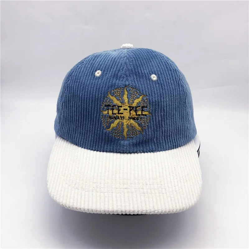 Corduroy 6 панел Персонализиран лого неструктурирани възрастни шапки Corduroy Dade Cap