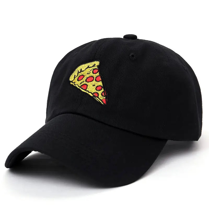 Нова пица бродерия татко шапка камион памучна шапка за жени мъже регулируем размер бейзболна шапка на открито спортна шапка